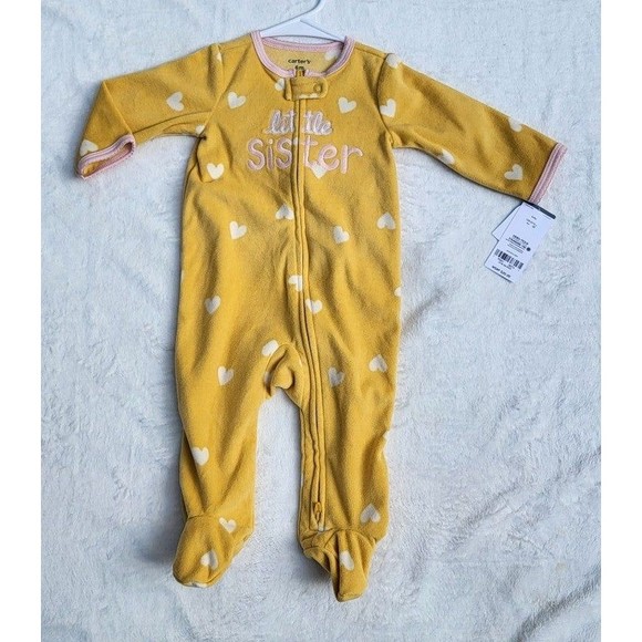 Nwt Carter's 'Little Sister' Fleece Pj's | 6m - Picture 1 of 5